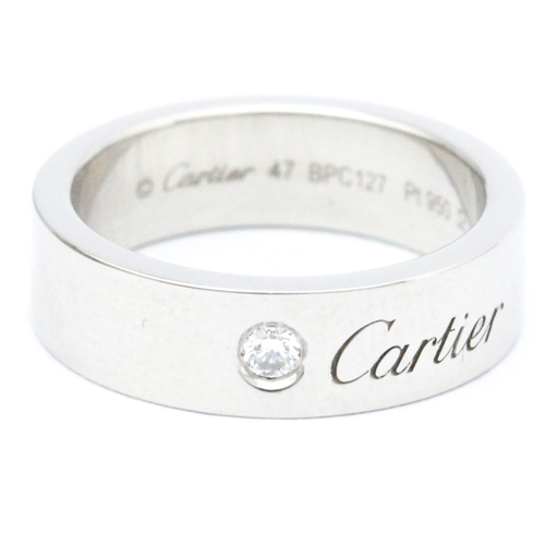 カルティエ(Cartier) C ドゥ カルティエ ウェディング リング B4210247 プラチナ ファッション ダイヤモンド バンドリング シルバー