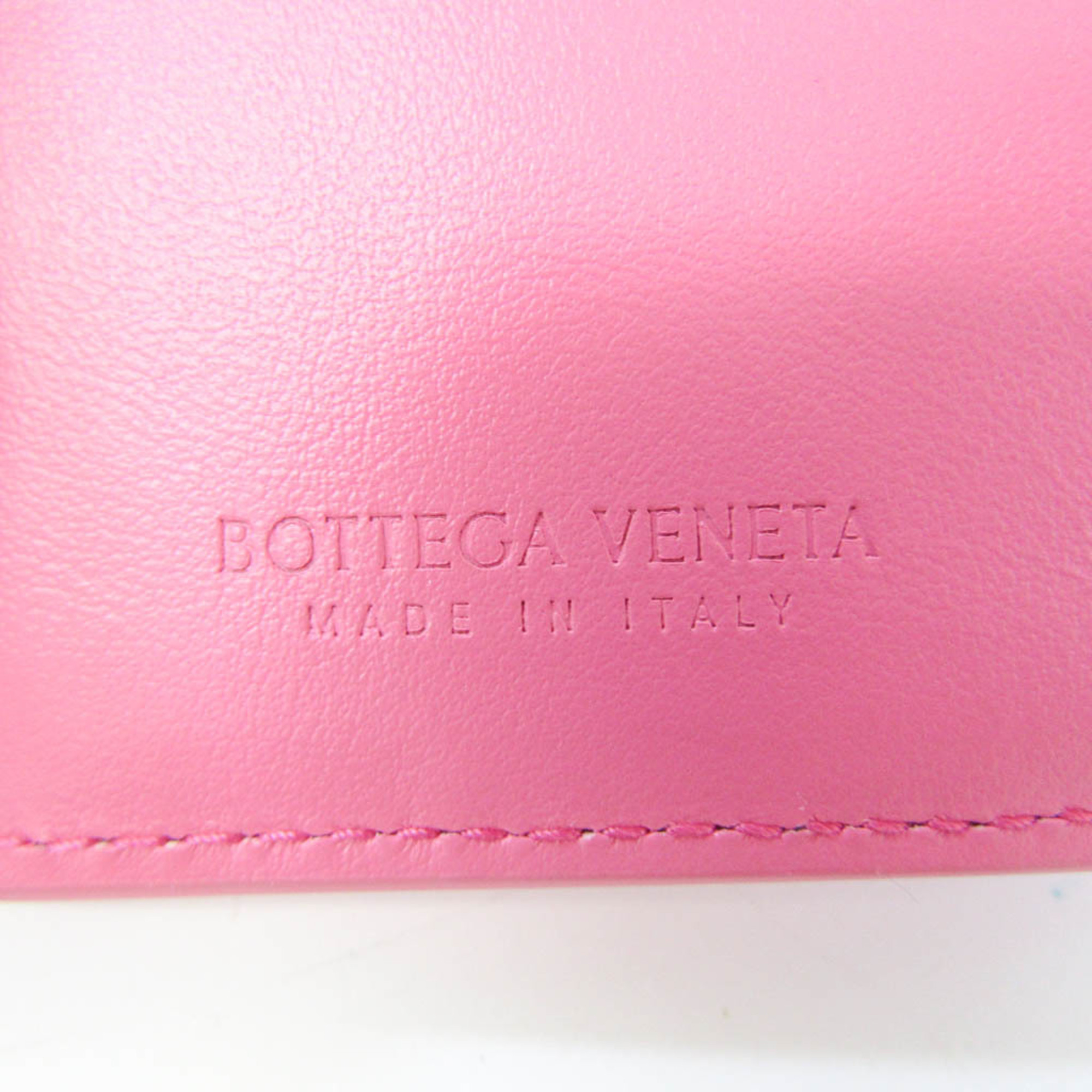 ボッテガ・ヴェネタ(Bottega Veneta) イントレチャート レディース レザー 財布（三つ折り） ピンク