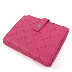 ボッテガ・ヴェネタ(Bottega Veneta) イントレチャート レディース レザー 財布（三つ折り） ピンク