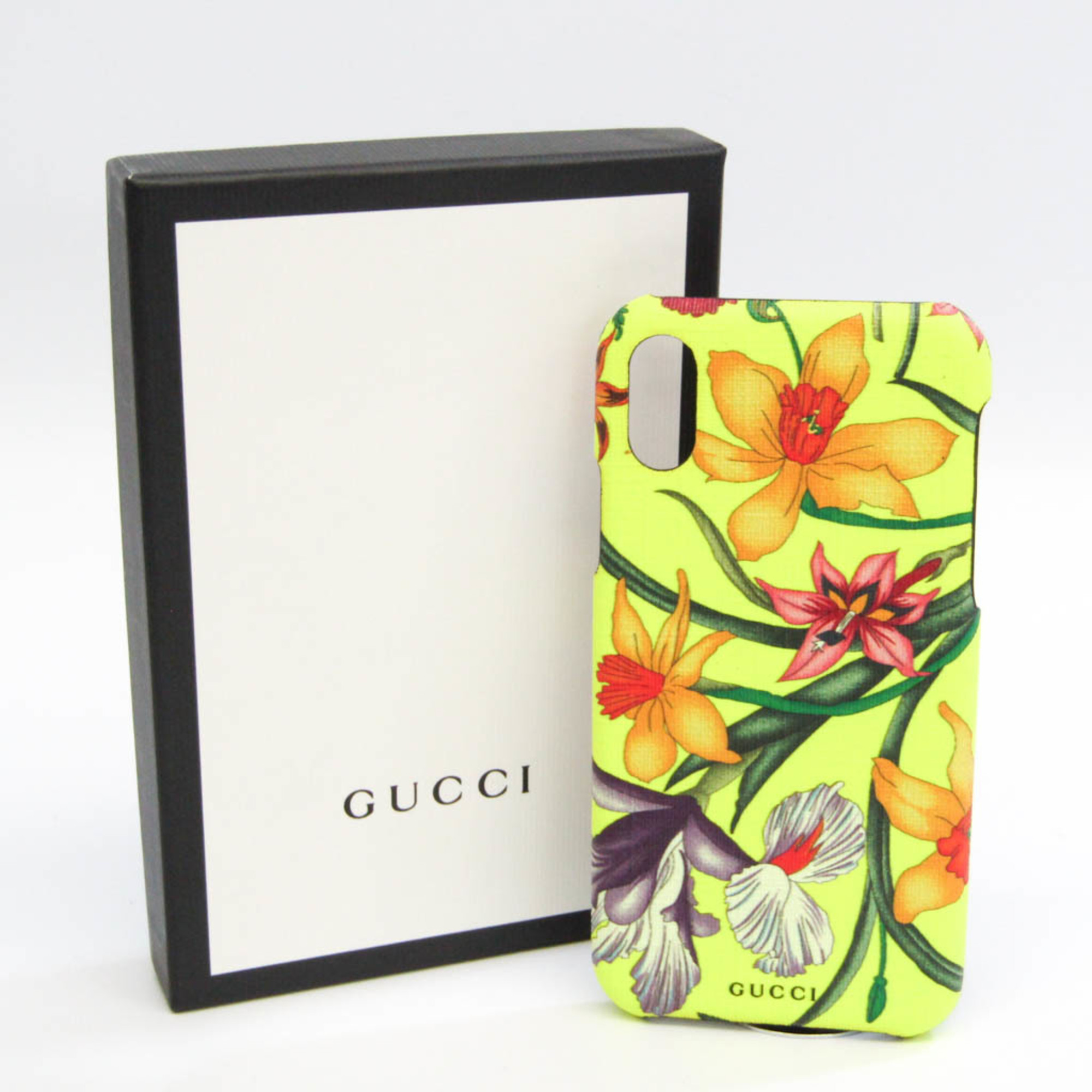 グッチ(Gucci) フラワー柄 550800 PVC バンパー iPhone X 対応 マルチカラー,イエロー