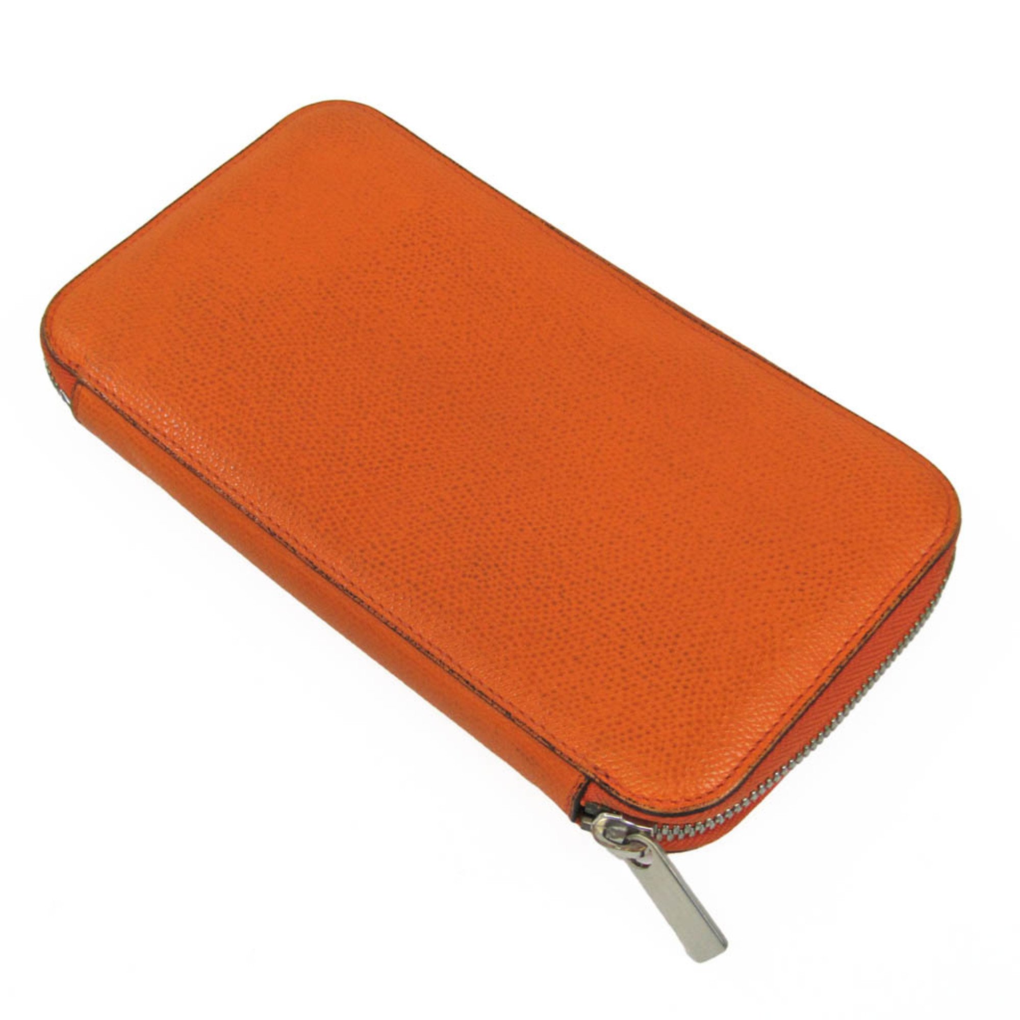 ヴァレクストラ(Valextra) ラウンドジップ V9L06 レディース レザー 長財布（二つ折り） オレンジ