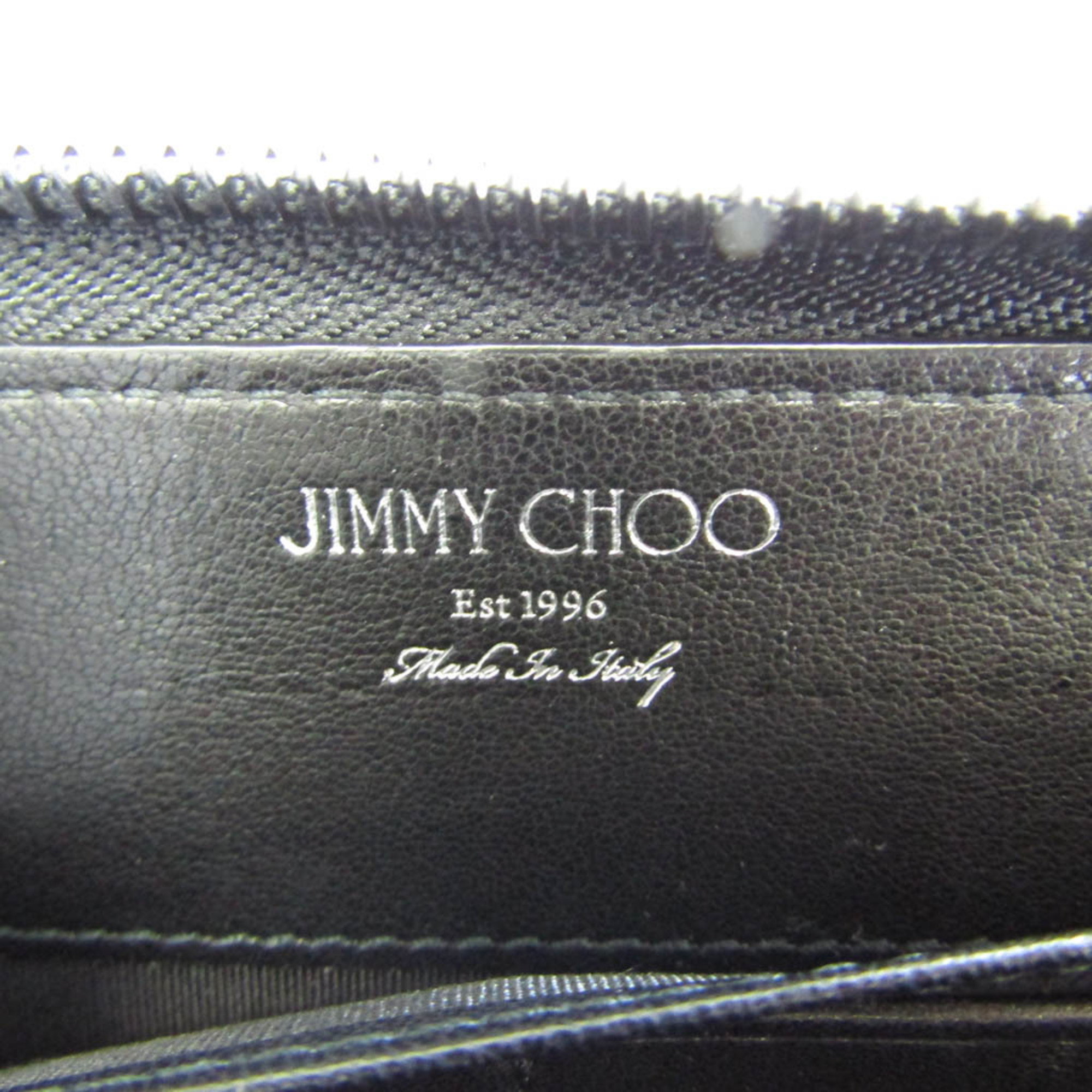 ジミーチュウ(Jimmy Choo) FILIPA レディース レザー スタッズ 長財布（二つ折り） ブラック
