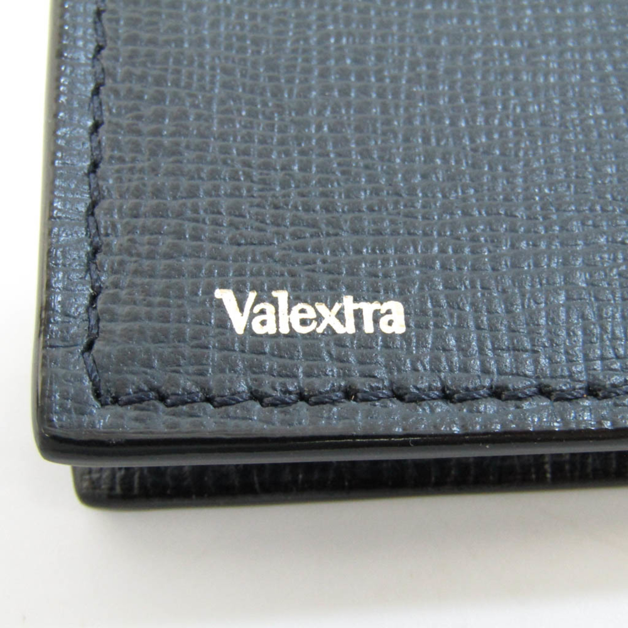 ヴァレクストラ(Valextra) V8L03 レザー カードケース ネイビー