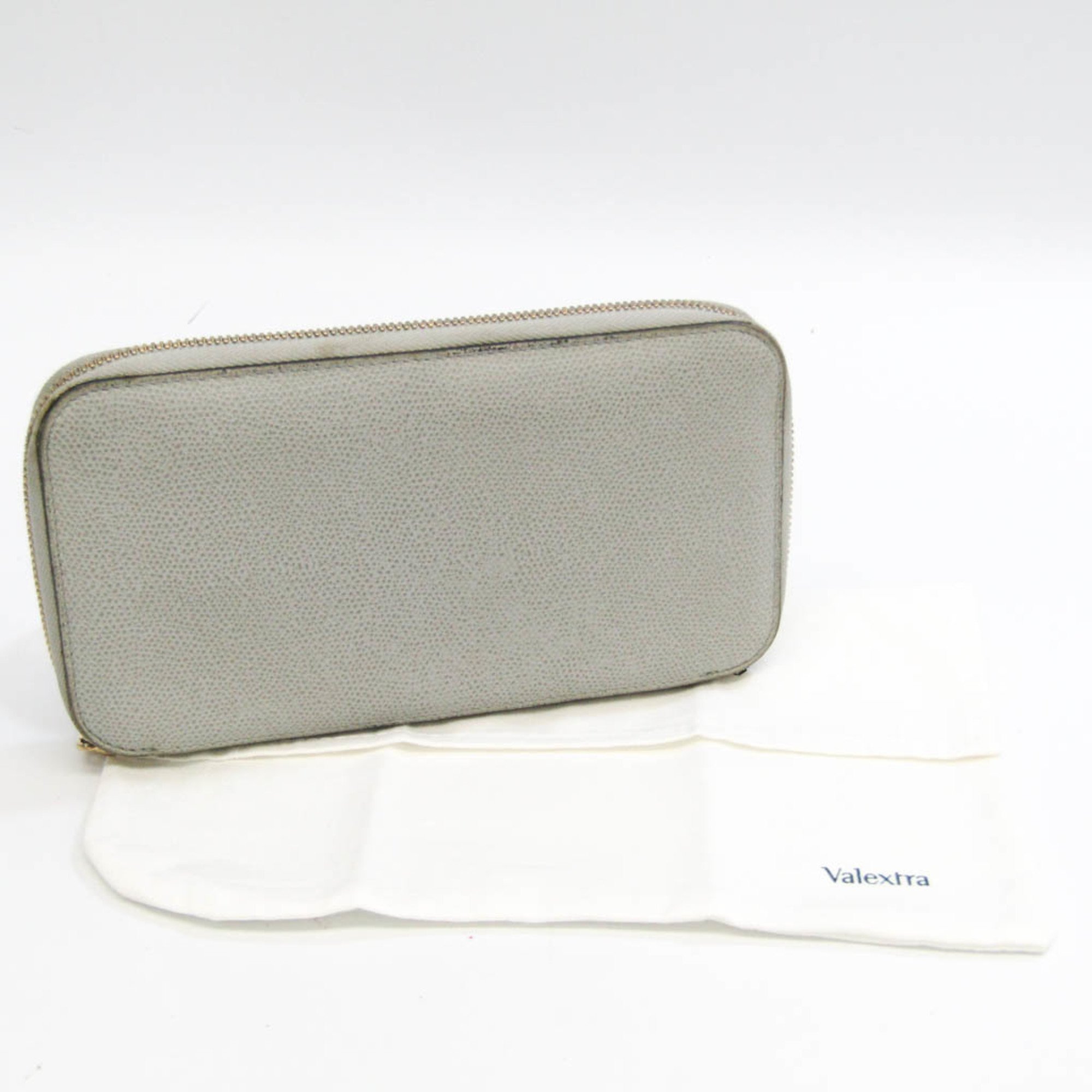 ヴァレクストラ(Valextra) V9L06 レディース,メンズ レザー 長財布（二つ折り） グレー