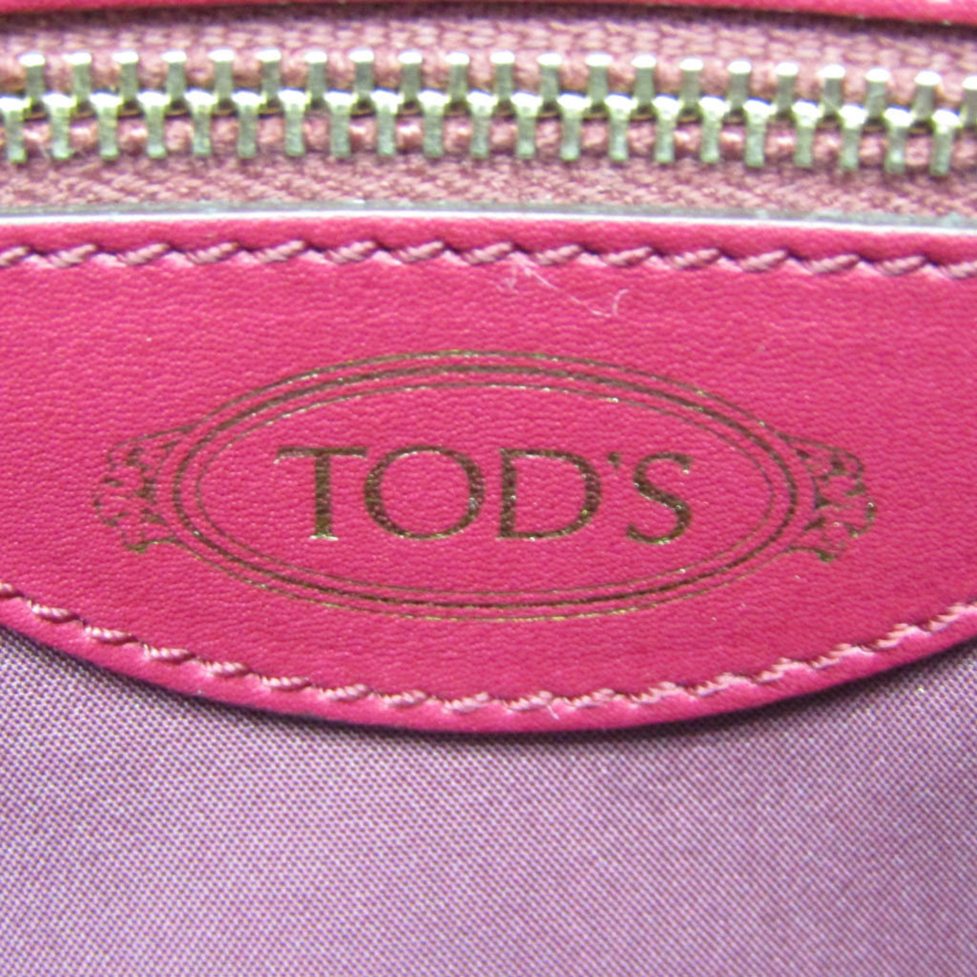トッズ(Tod's) フラワーバッグ レディース レザー トートバッグ ピンク 