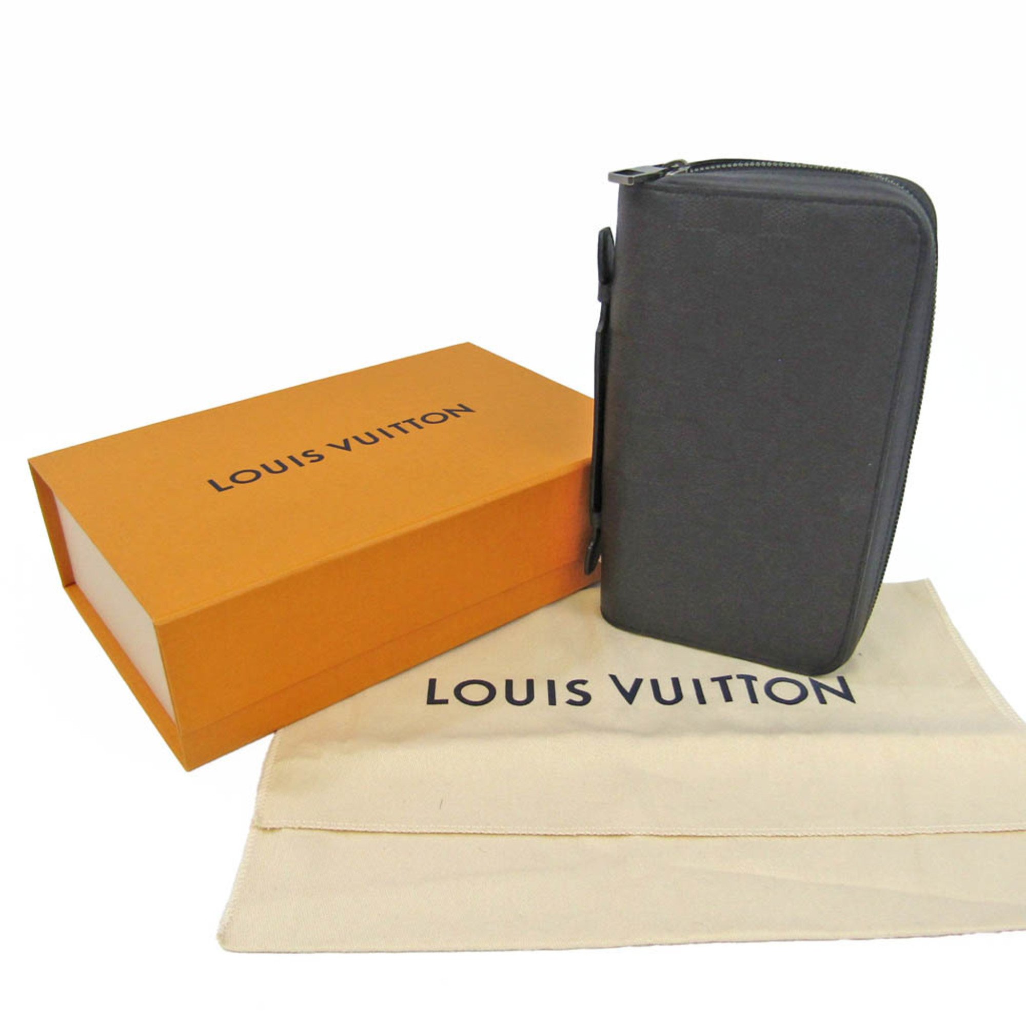 ルイ・ヴィトン (Louis Vuitton) ダミエアンフィニ ジッピー XL N61254 メンズ ダミエアンフィニ 長札入れ（二つ折り） オニキス
