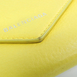 バレンシアガ(Balenciaga) ペーパー シン マニー 499207 レディース,メンズ レザー 長財布（二つ折り） イエロー
