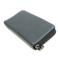 ロエベ(Loewe) リボンモチーフ レディース レザー 長財布（二つ折り） グレーネイビー