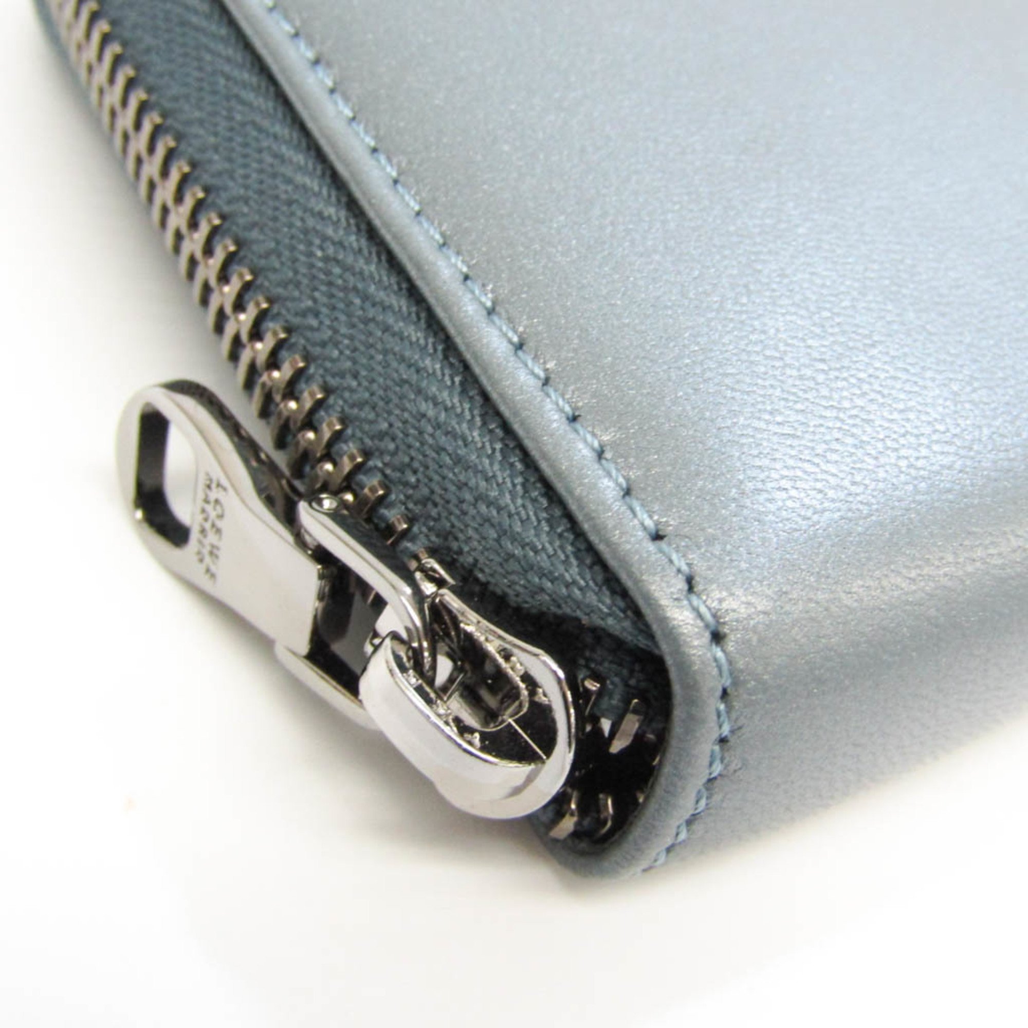ロエベ(Loewe) リボンモチーフ レディース レザー 長財布（二つ折り） グレーネイビー
