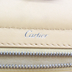 カルティエ(Cartier) ジャンヌトゥーサン レディース レザー ハンドバッグ,ショルダーバッグ ブラウン,クリーム