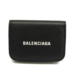 バレンシアガ(Balenciaga) CASH MIN 593813 メンズ,レディース レザー 財布（三つ折り） ブラック