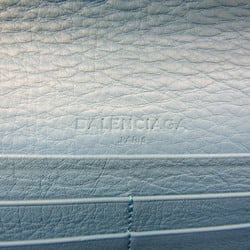 バレンシアガ(Balenciaga) ペーパー マニー 371661 レディース レザー 長財布（二つ折り） ブルー
