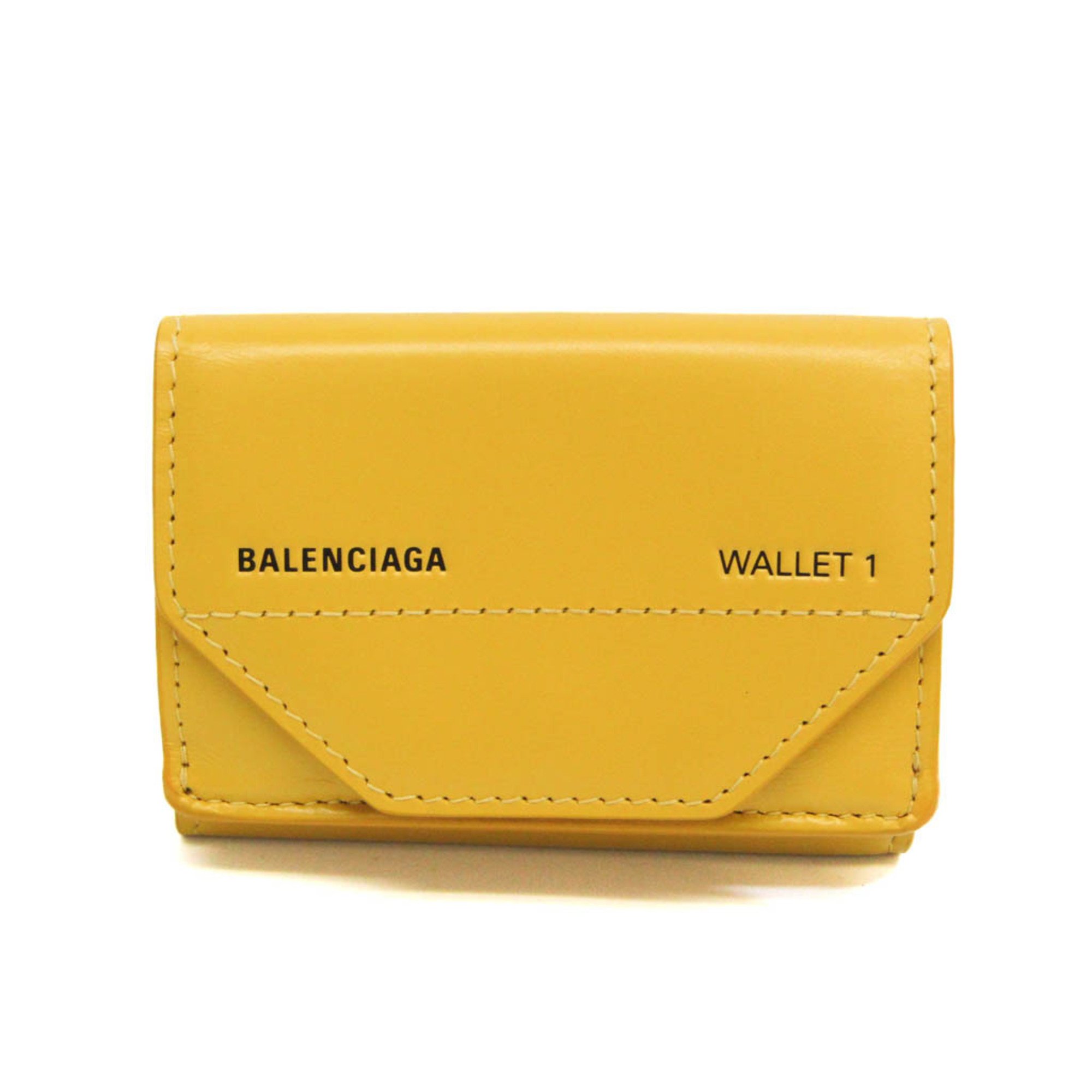 バレンシアガ(Balenciaga) コンパクトウォレット 529098 レディース レザー 財布（三つ折り） イエロー | eLADY  Globazone