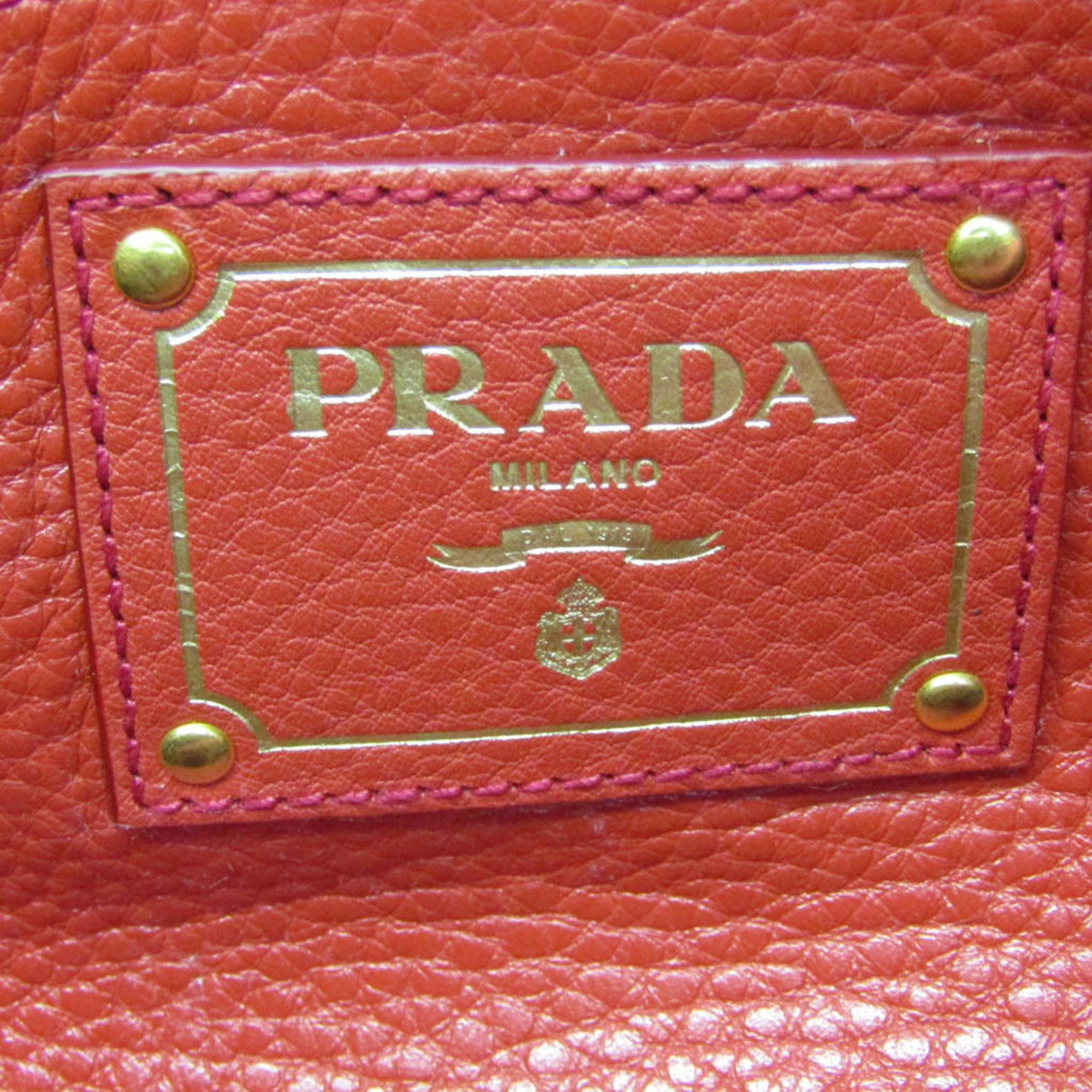 プラダ(Prada) レディース レザー ショルダーバッグ,トートバッグ レッド