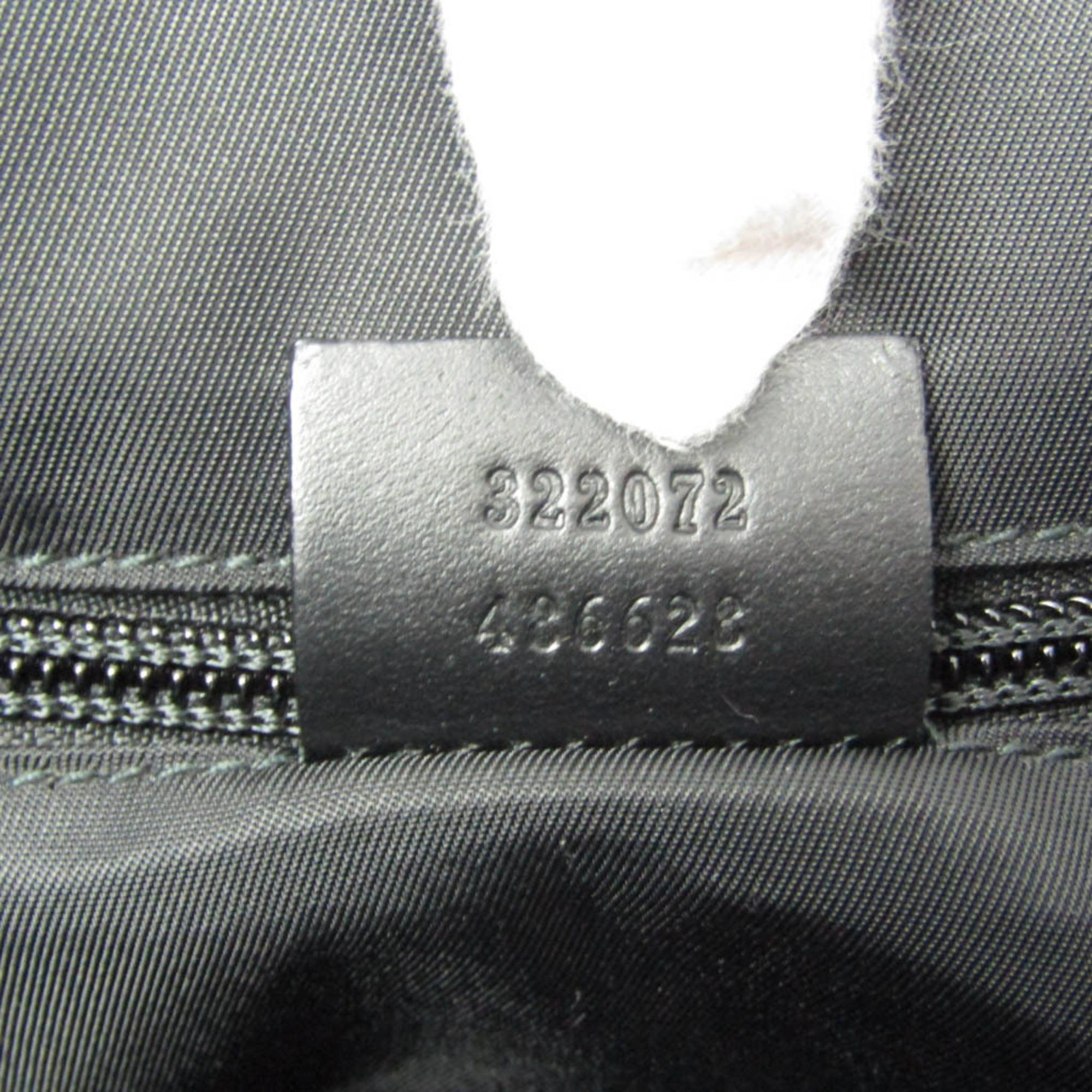 グッチ(Gucci) GGスプリーム 322072 メンズ コーティングキャンバス ハンドバッグ,トートバッグ ブラック,ダークグレー