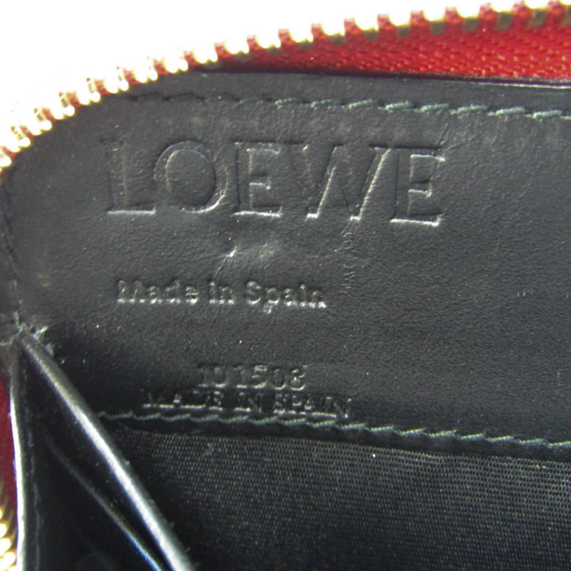 ロエベ(Loewe) アナグラム レディース パテントレザー 長財布（二つ折り） レッド