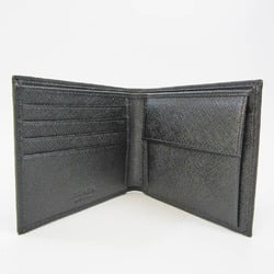 プラダ(Prada) サフィアーノ 2MO738 メンズ レザー 財布（二つ折り） ブラック