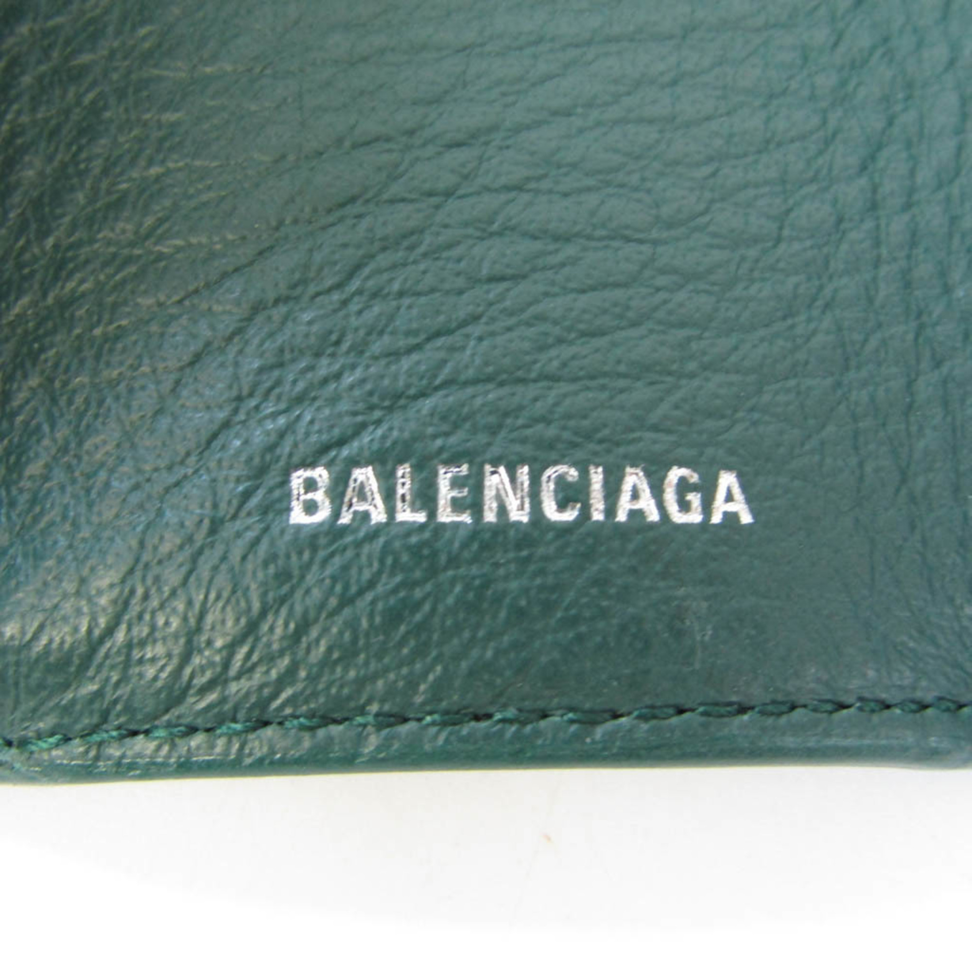 BALENCIAGA バレンシアガ ペーパーミニウォレット グリーン - 小物