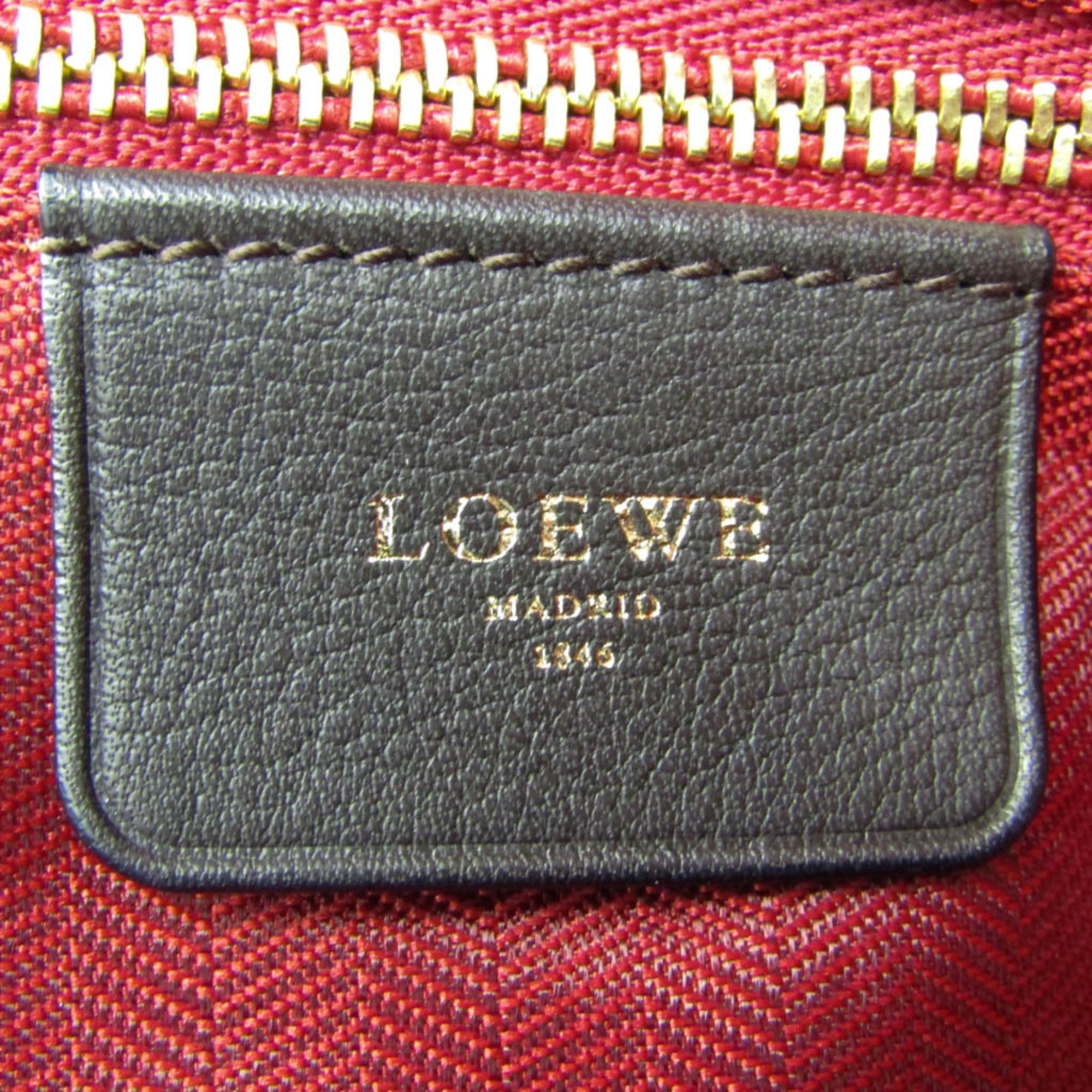 ロエベ(Loewe) アマソナ 316.26.F28 レディース レザー ボストンバッグ,ショルダーバッグ ゴールドブラウン