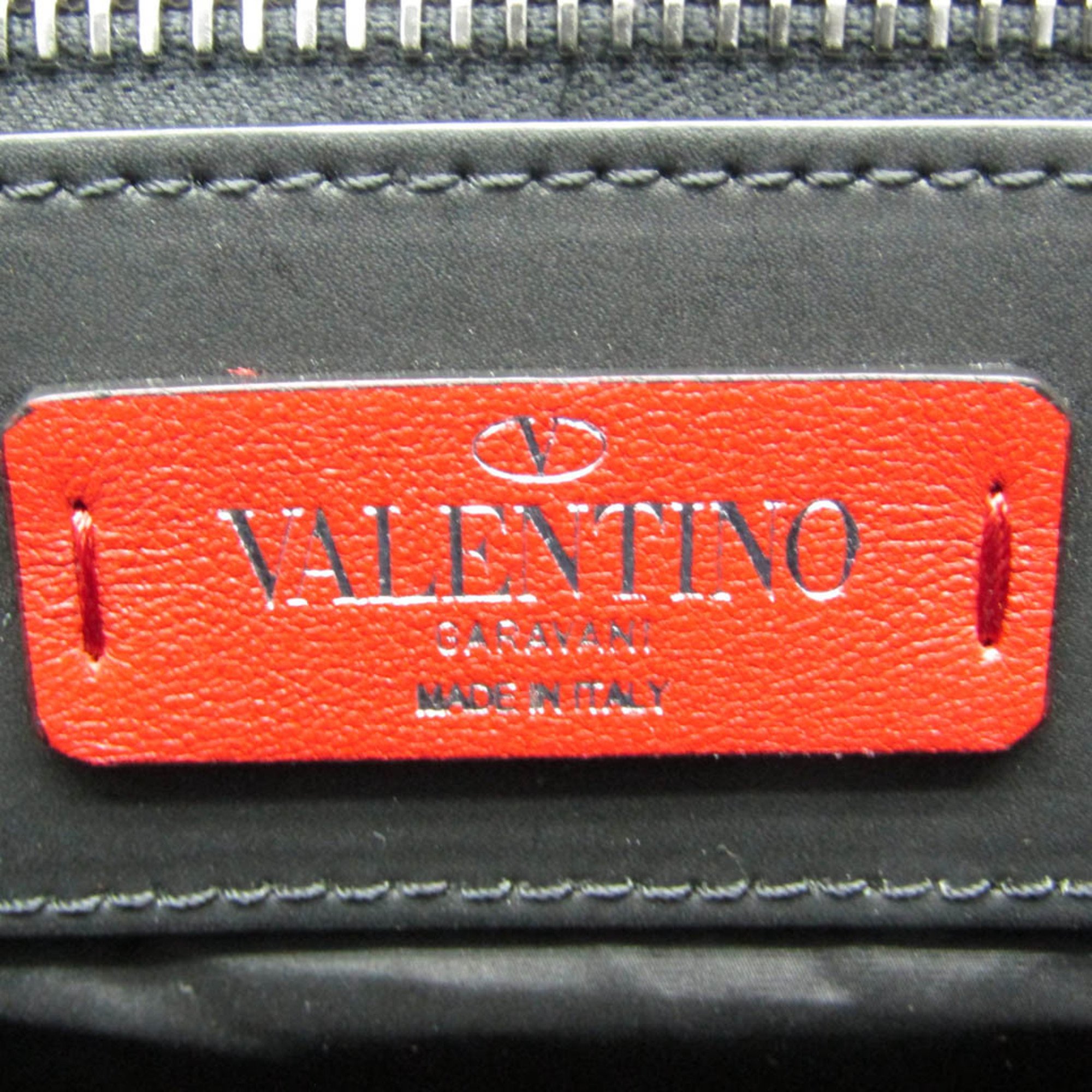 ヴァレンティノ・ガラヴァーニ(Valentino Garavani) VLTN ロゴ メンズ,レディース PVC メッセンジャーバッグ ブラック