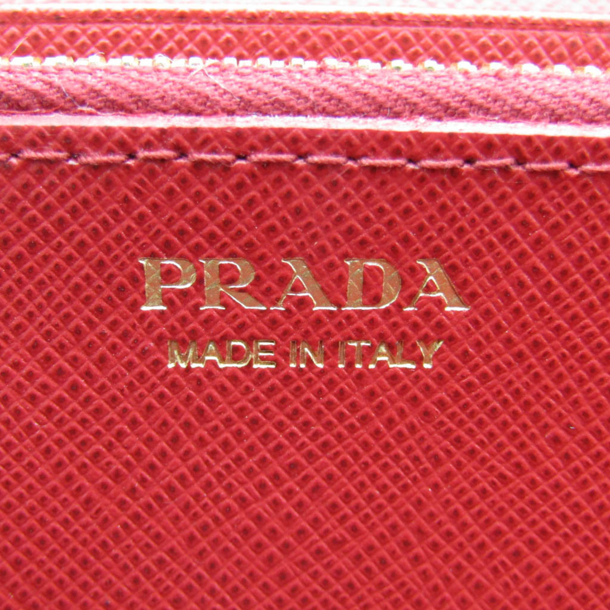 プラダ(Prada) サフィアーノ パスケース付き 1MH132 レディース Saffiano Metal 長財布（二つ折り） Fuoco(フオッコ)
