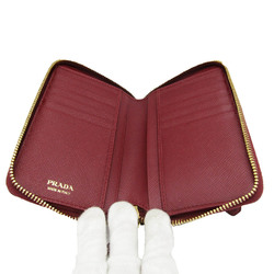 プラダ(Prada) サフィアーノ レディース レザー 中財布（二つ折り） ボルドー