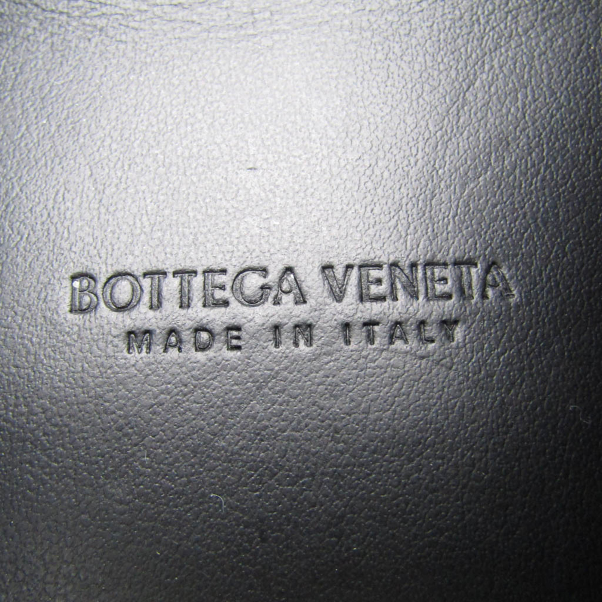 ボッテガ・ヴェネタ(Bottega Veneta) イントレチャート カセット 折り畳みコインパース 679846 レザー カードケース ブラック
