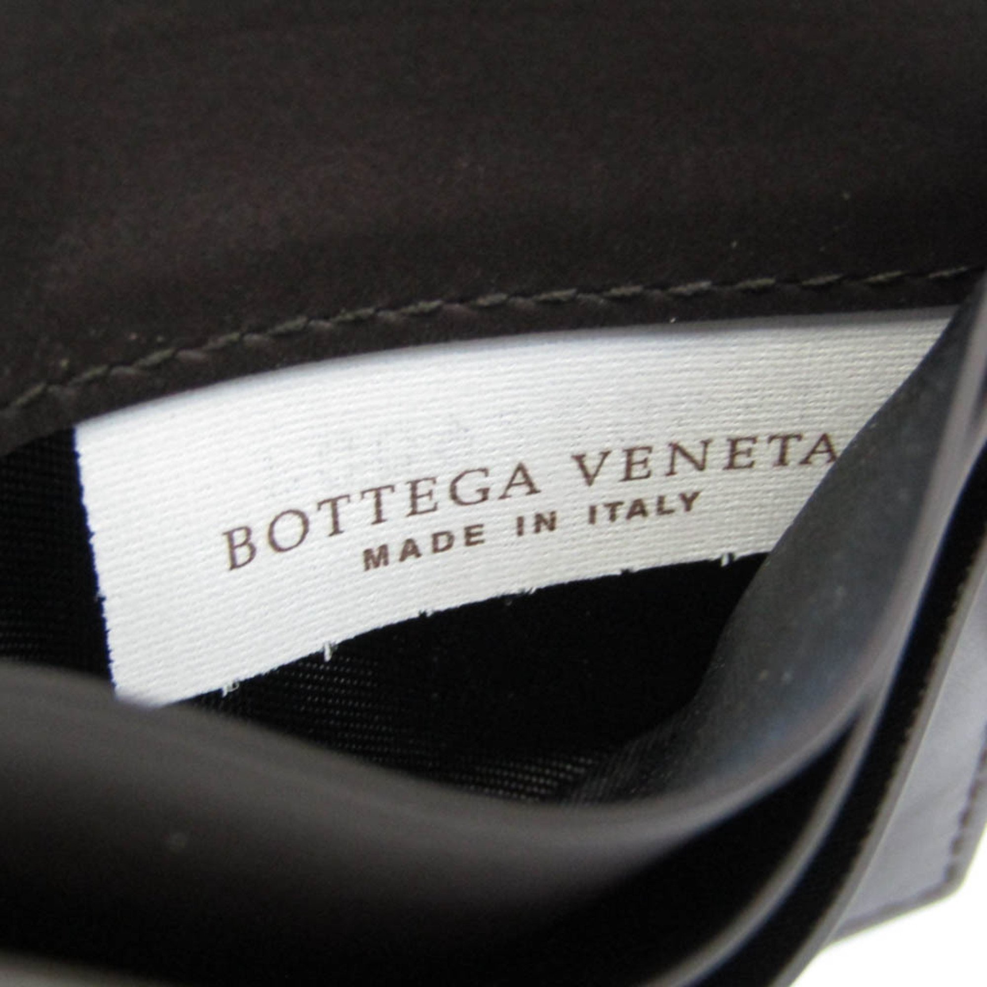 ボッテガ・ヴェネタ(Bottega Veneta) コントラスト パンチング 579246 レザー カードケース ダークブラウン