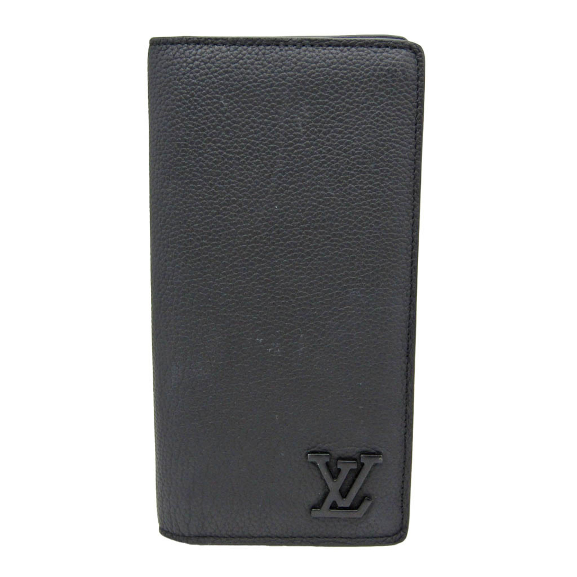 ルイ・ヴィトン(Louis Vuitton) LV アエログラム ポルトフォイユ ブラザNM M69980 メンズ,レディース レザー  長財布（二つ折り） ノワール | eLADY Globazone