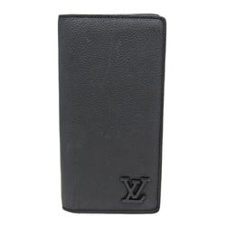 ルイ・ヴィトン(Louis Vuitton) LV アエログラム ポルトフォイユ ブラザNM M69980 メンズ,レディース レザー 長財布（二つ折り） ノワール