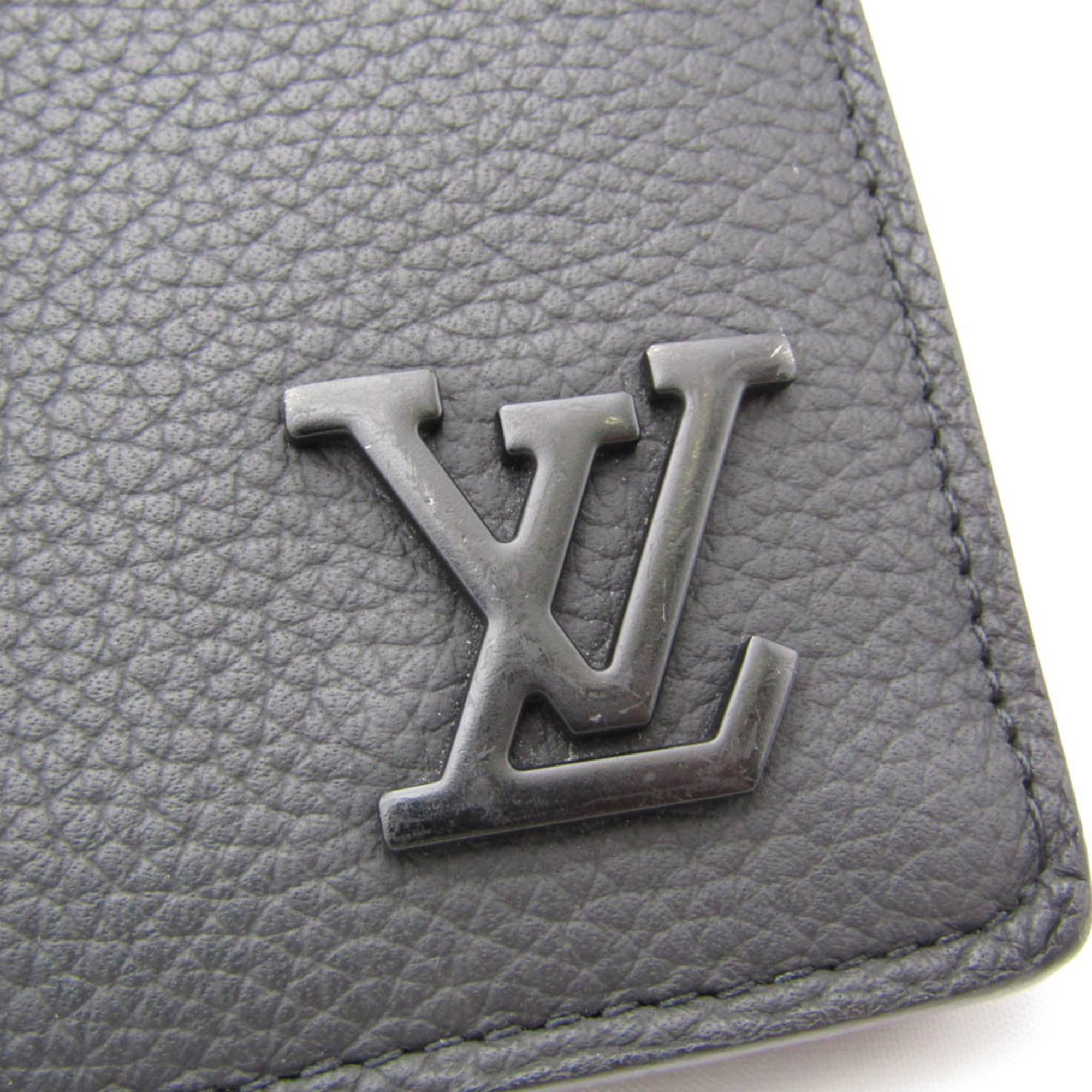 ルイ・ヴィトン(Louis Vuitton) LV アエログラム ポルトフォイユ ブラザNM M69980 メンズ,レディース レザー  長財布（二つ折り） ノワール | eLADY Globazone