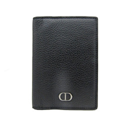 クリスチャン・ディオール(Christian Dior) レザー カードケース ブラック
