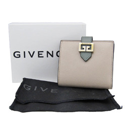 ジバンシィ(Givenchy) ツートーン BB60EAB056 レディース レザー 財布（二つ折り） グレーベージュ,ライトグリーン