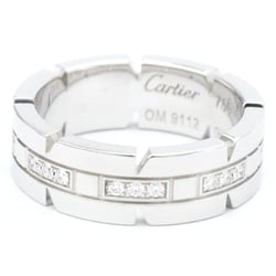 カルティエ(Cartier) タンクフランセーズ K18ホワイトゴールド(K18WG) ファッション ダイヤモンド バンドリング シルバー