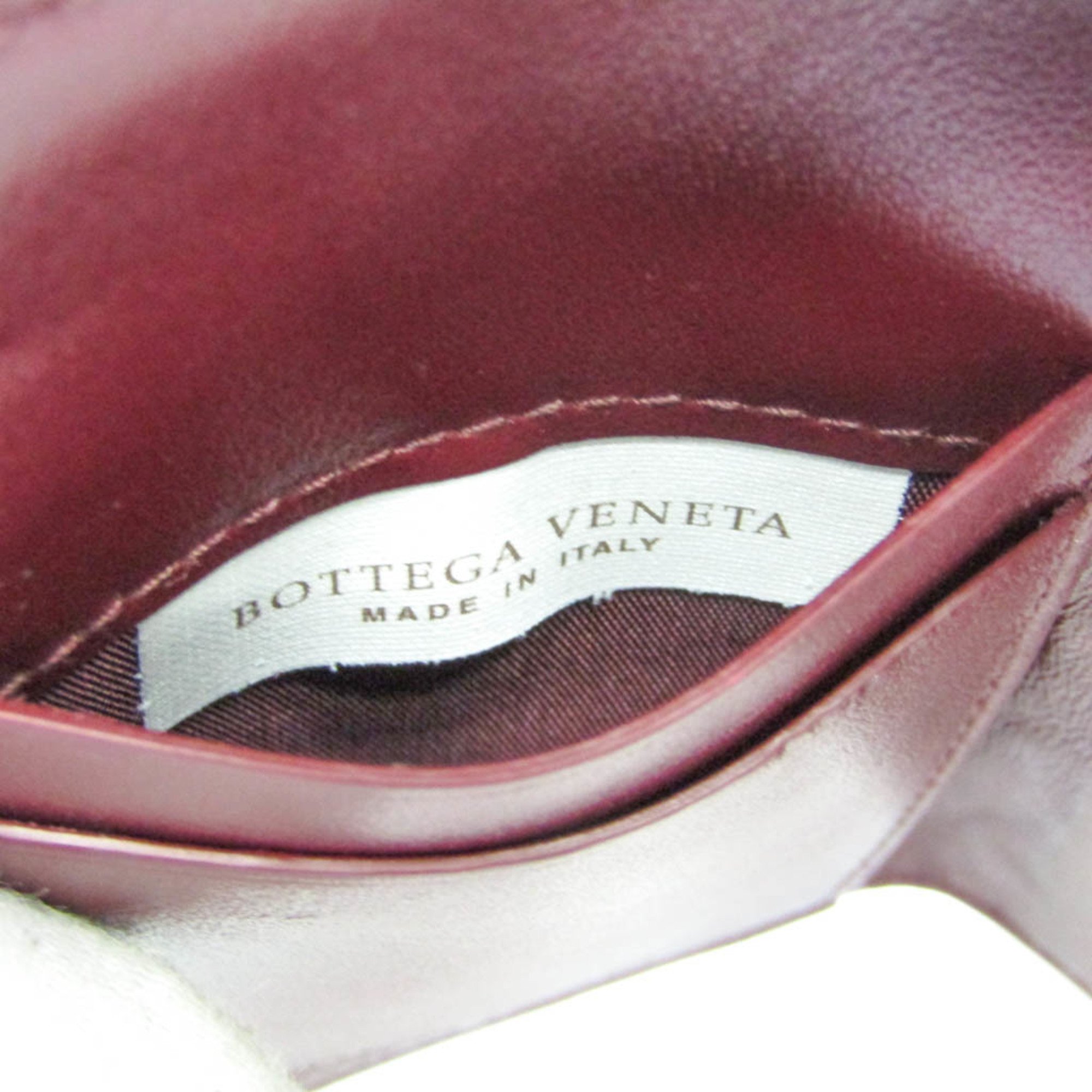 ボッテガ・ヴェネタ(Bottega Veneta) イントレチャート 593025 レディース,メンズ レザー キーケース ボルドー