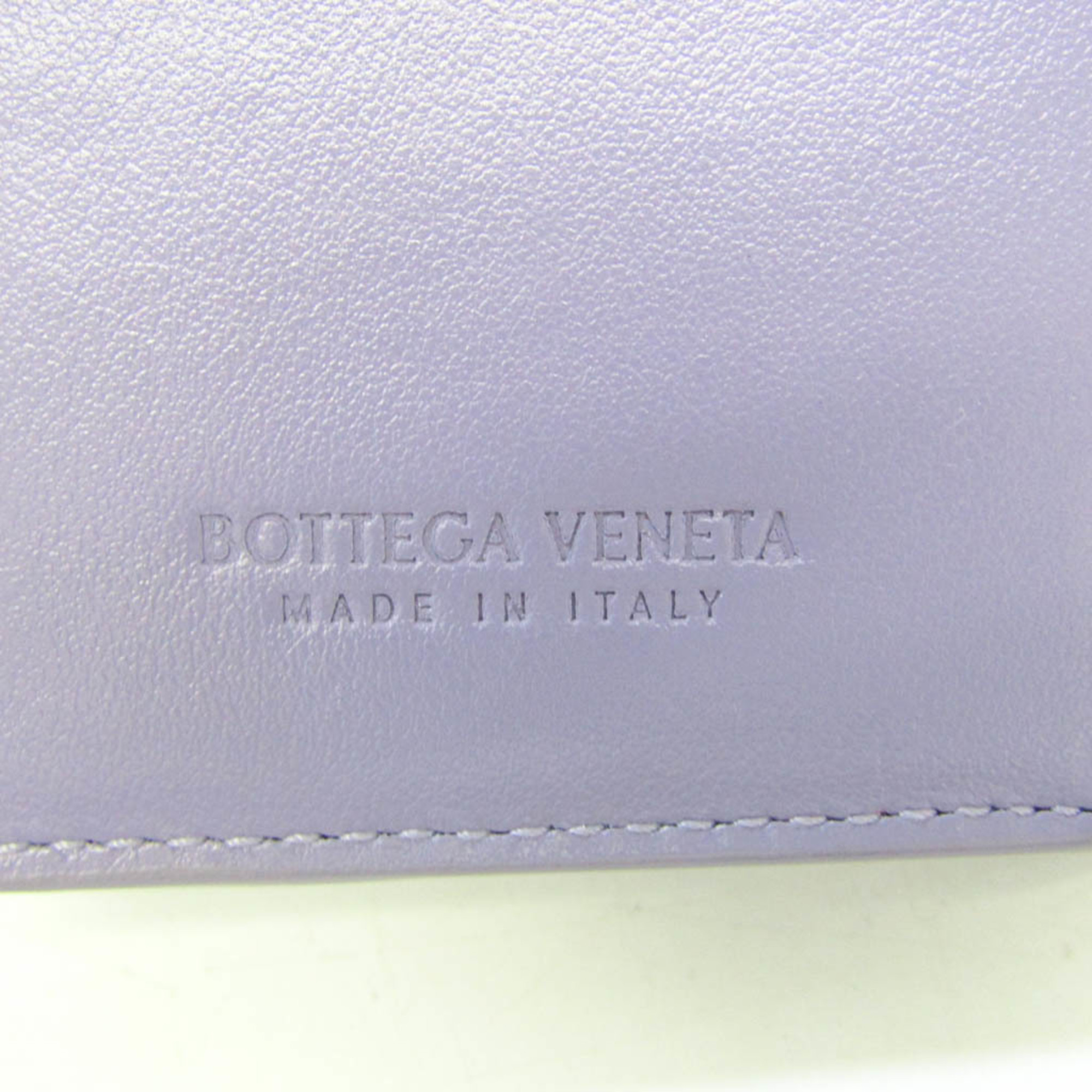 ボッテガ・ヴェネタ(Bottega Veneta) イントレチャート 608059 レディース レザー 財布（二つ折り） ライトパープル