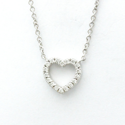 ティファニー(Tiffany) K18ホワイトゴールド(K18WG) ダイヤモンド メンズ,レディース ファッション ペンダントネックレス (シルバー) センチメンタル ハート ダイヤモンド ネックレス