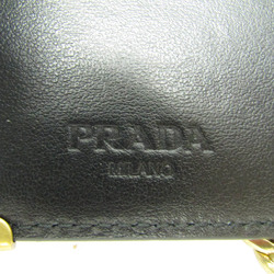プラダ(Prada) 1ZH078 レザー 手帳型/カード入れ付きケース iPhone X 対応 ブラック,レッド