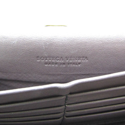 ボッテガ・ヴェネタ(Bottega Veneta) イントレチャート レディース レザー 長財布（二つ折り） パープルブラウン