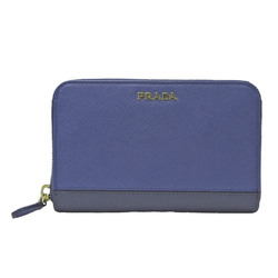プラダ(Prada) レディース,メンズ レザー 中財布（二つ折り） ブルー