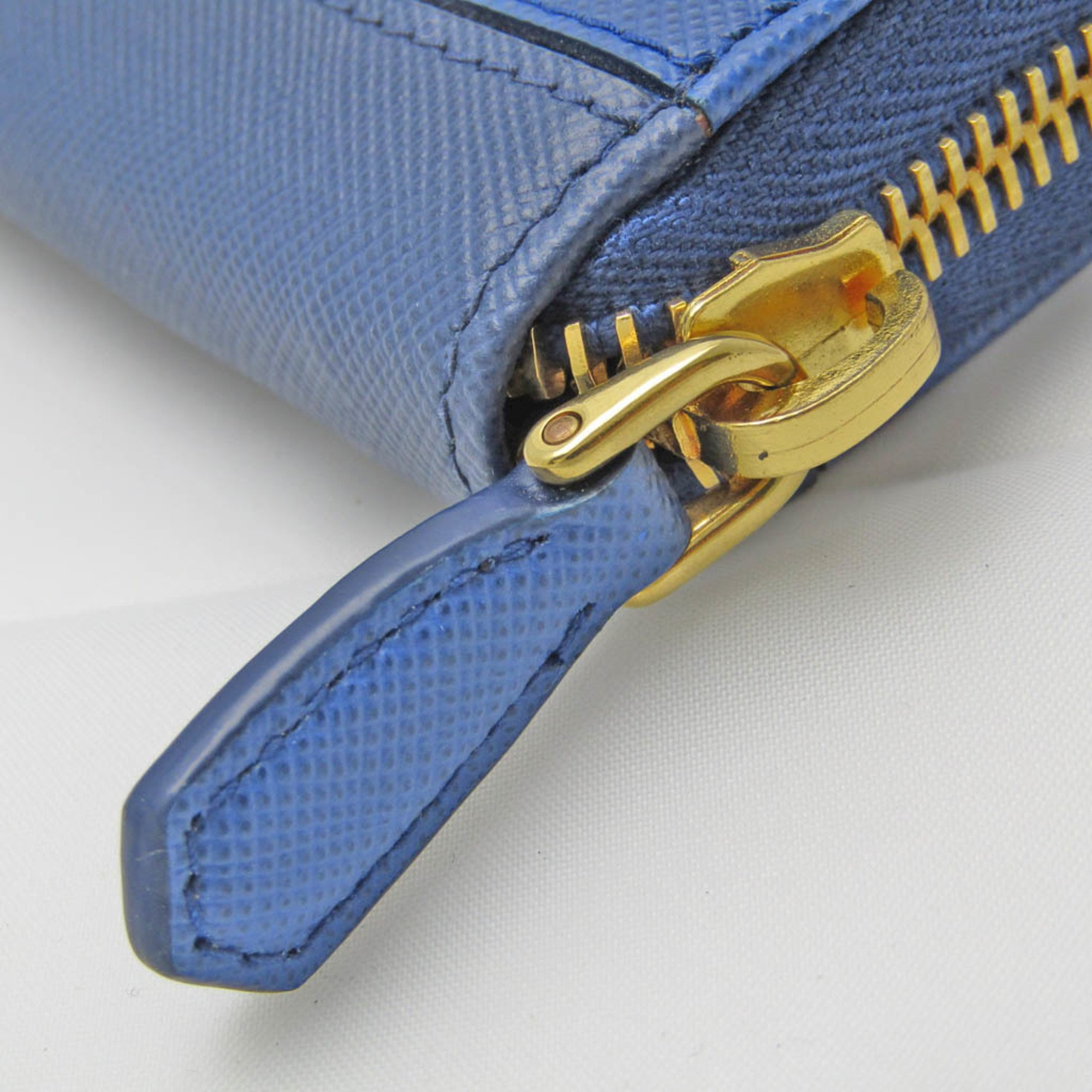 プラダ(Prada) レディース,メンズ レザー 中財布（二つ折り） ブルー,ネイビー