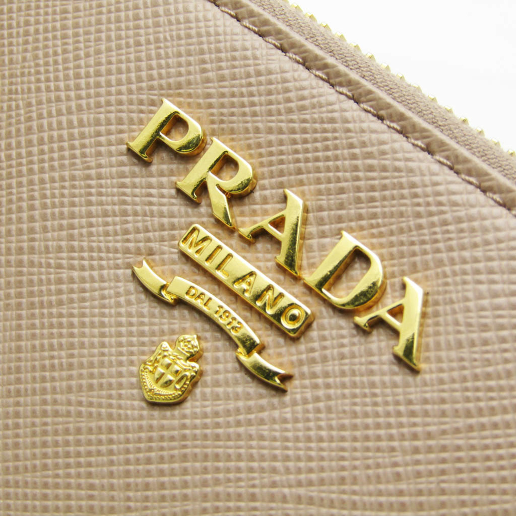 プラダ(Prada) ドキュメントホルダー 1MC054 Saffiano Metal カードケース ベージュ