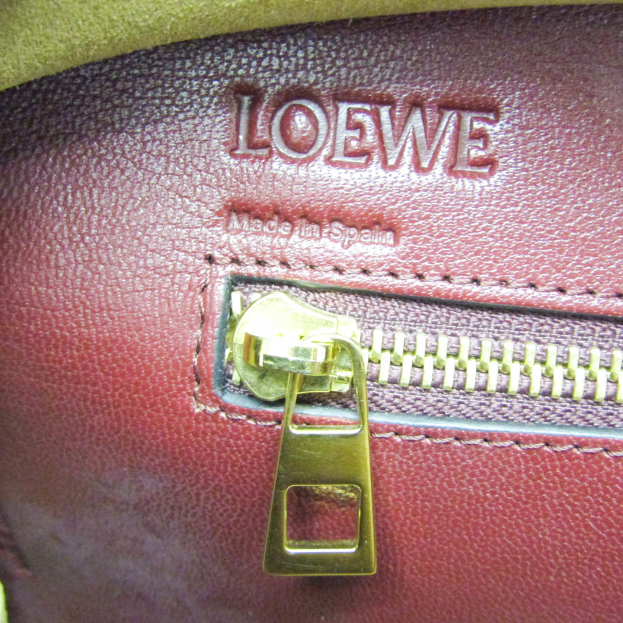 ロエベ(Loewe) アマソナ パンチングレザー レディース レザー ハンドバッグ,ショルダーバッグ ボルドー