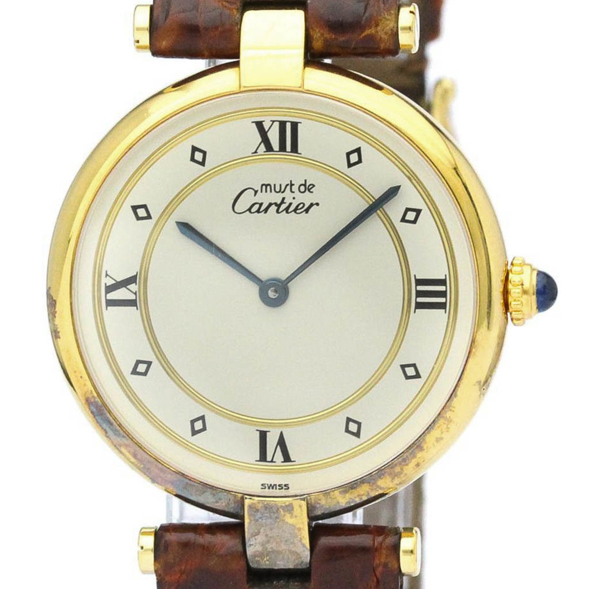 Cartier カルティエ　マストヴァンドーム　オニキス文字盤 ジャンク品時計