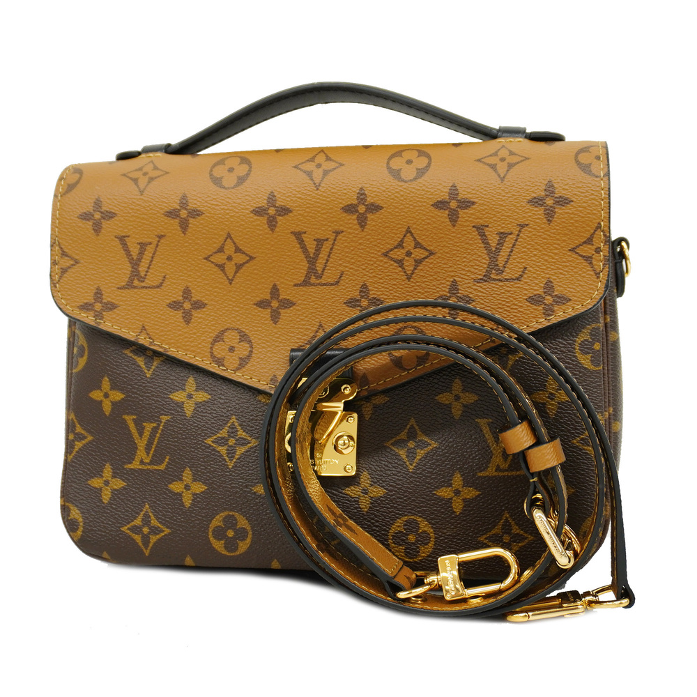 ルイヴィトン M44876 ハンドバッグ ブラウン  LOUIS VUITTON ポシェットメティスMM モノグラムリバース