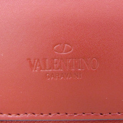 ヴァレンティノ・ガラヴァーニ(Valentino Garavani) ネックストラップ付きウォレット 53381 レディース,メンズ レザー 財布（二つ折り） ブラック,レッド