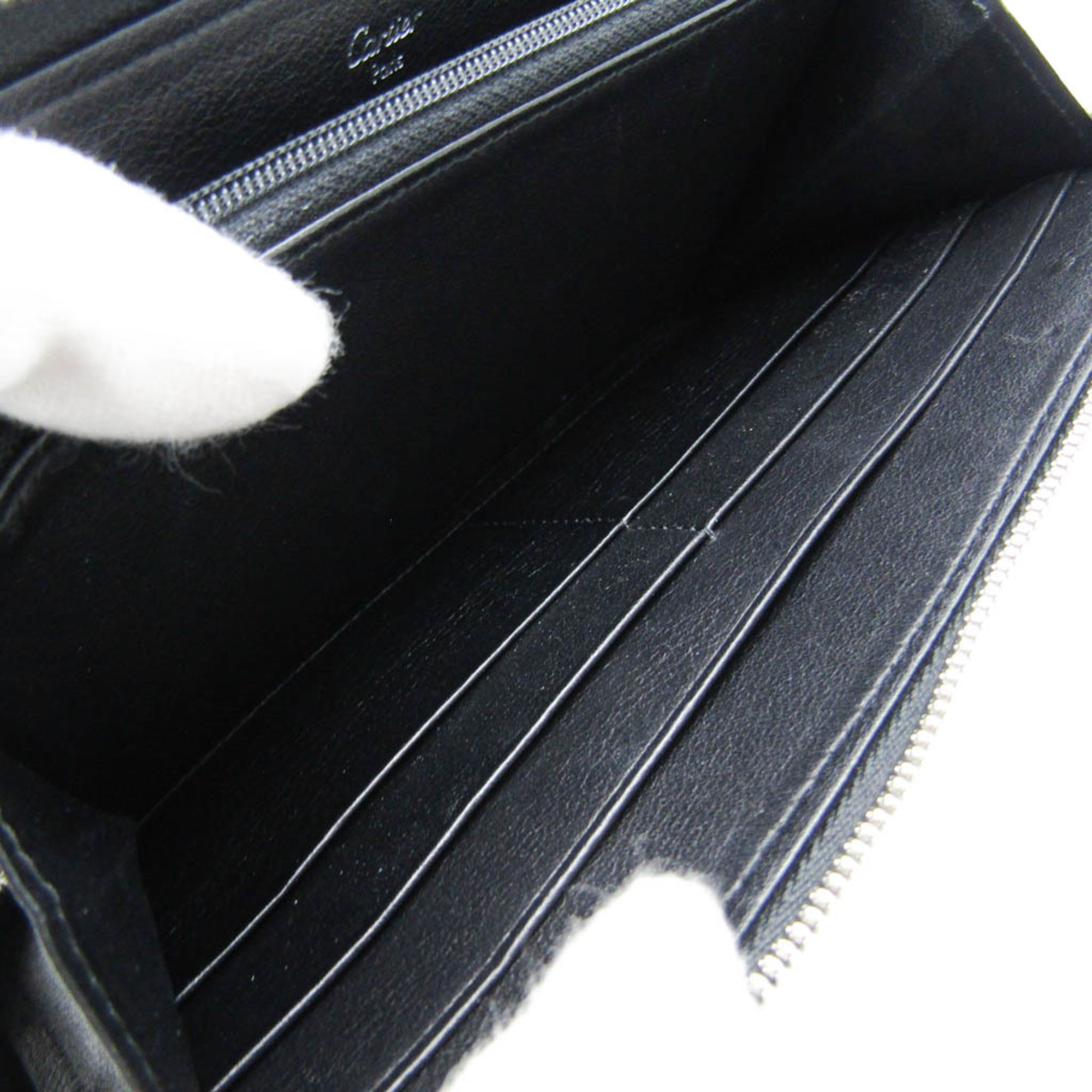 カルティエ(Cartier) ハッピーバースデー レディース,メンズ  パテントレザー 長財布（二つ折り） ブラック