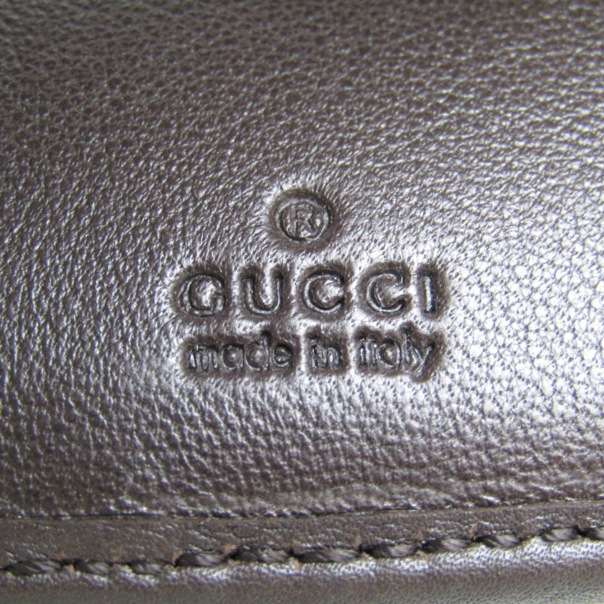 グッチ(Gucci) 三つ折りコンパクト財布 268831 レディース,メンズ レザー GGキャンバス キーケース ベージュ,ダークブラウン