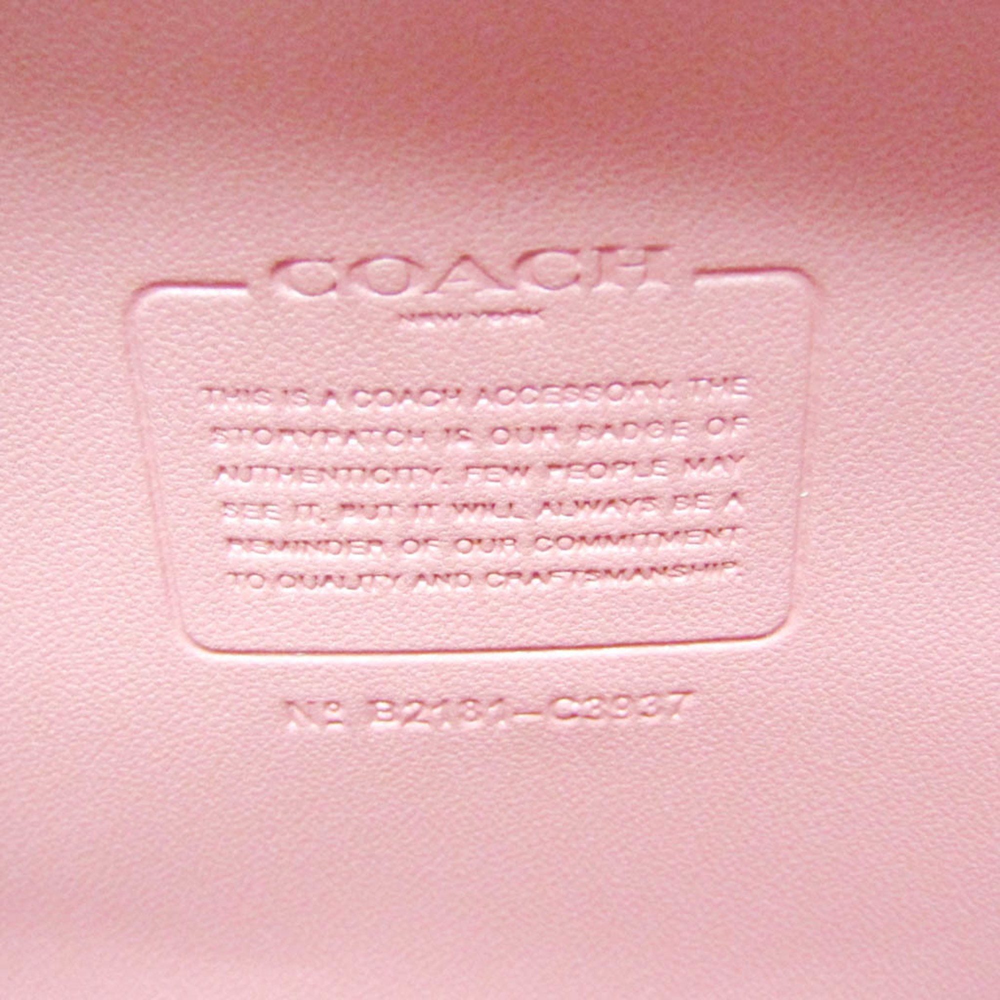 コーチ(Coach) シグネチャー アリー C3937 レディース キャンバス,レザー ウエストバッグ,ショルダーバッグ ライトピンク