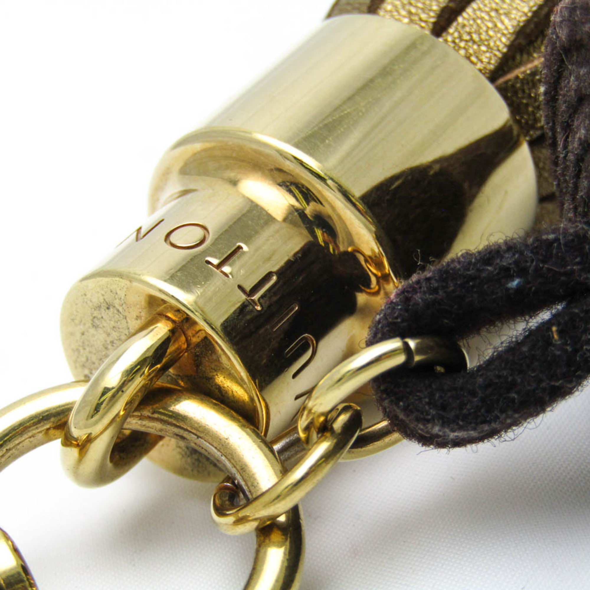 ルイ・ヴィトン(Louis Vuitton) メタル バッグチャーム ダークブラウン,ゴールド ビジューサック レインボーポンポン タッセル M66165